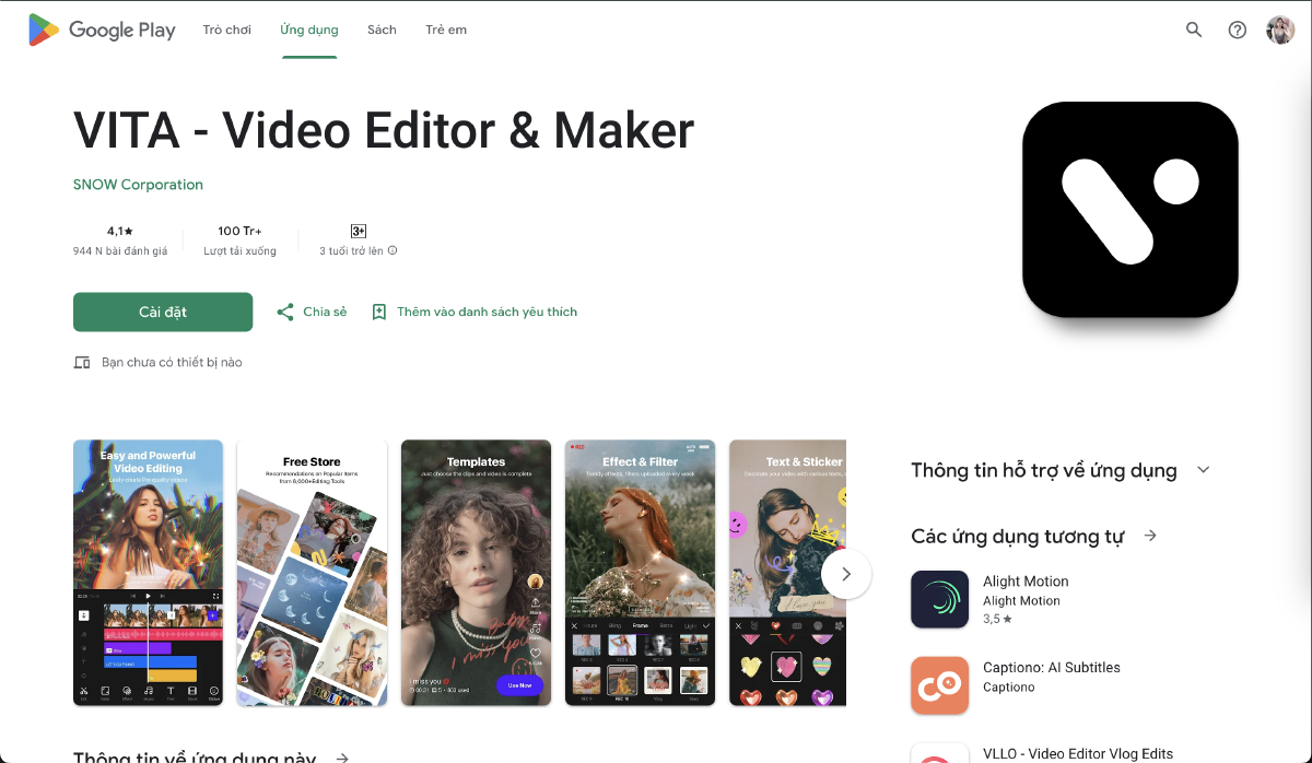 VITA – App chỉnh sửa video TikTok với nhiều hiệu ứng đẹp